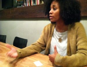 3rd Ward Erica Eudoxie talking 3rd Ward customer service specialist Erica Eudoxie