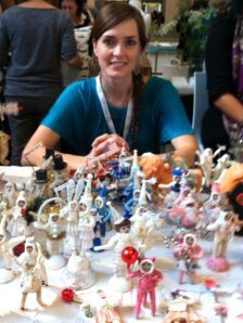 Crystal Sloane with handmade ornaments