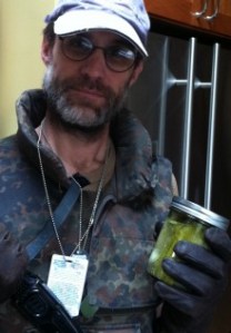 Author Phil Scott in disguide as survivalist