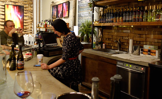 The Brooklyn Oenology tasting room.