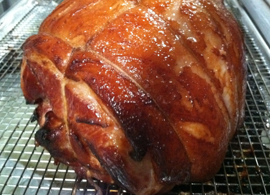 Brooklyn Cured's Mangalitsa ham sits around in brown sugar and bourbon for a week before being smoked. (Photo courtesy Brooklyn Cured)
