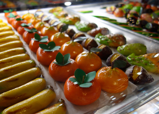 Marzipan fruits, good any time of year.