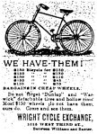 Wright Cycle Exchange Ad