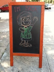 Ample Hills sidewalk sign