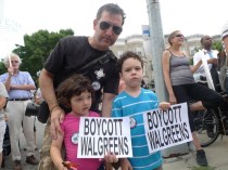 Summer, 2012 protest. (Photograph, DNAinfo/Leslie Albrecht)