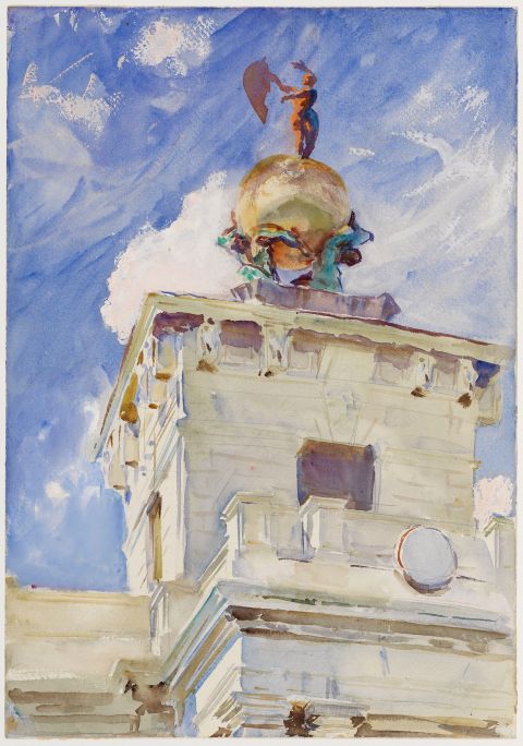 The Venice series: La Dogana was painted 102 years ago, using opaque and transparent watercolor, with wax resist on paper. At the Brooklyn Museum now until July 28. (Photo: Brooklyn Museum)