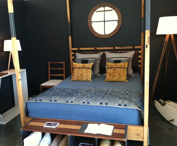 Materia Designs's centerpiece was made of reclaimed chestnut.