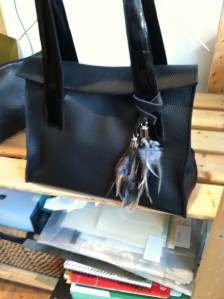Maria Castelli leather bag in black
